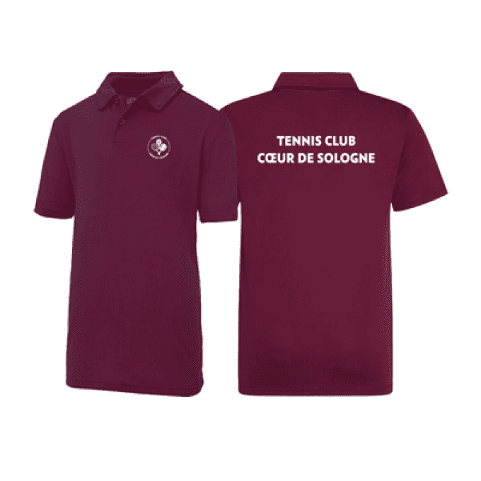 Polo technique ENFANT - Burgundy