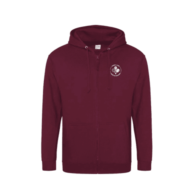 Sweat à capuche zippé ADULTE - Burgundy