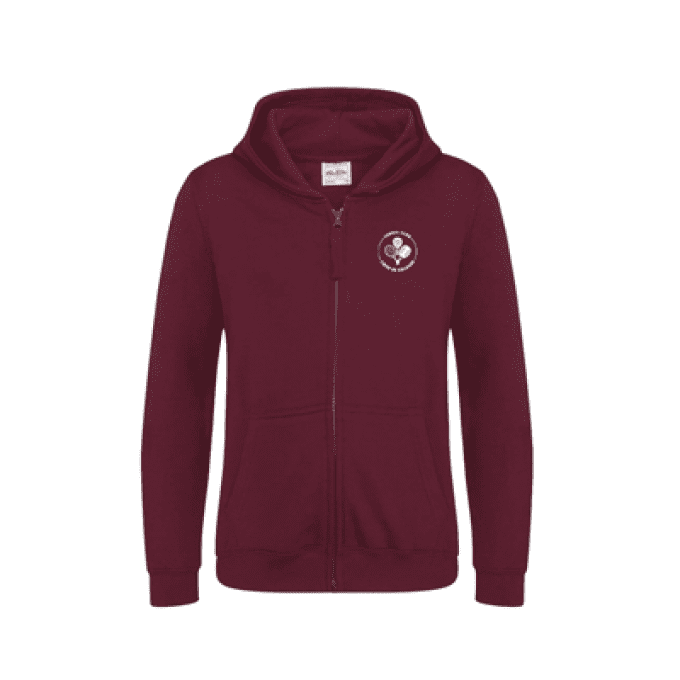 Sweat à capuche zippé ENFANT - Burgundy