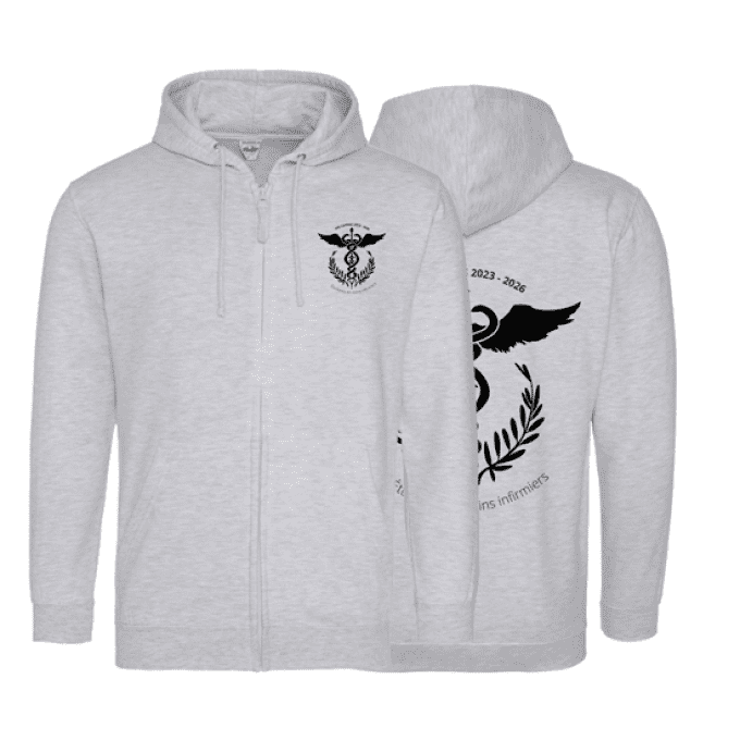 Sweat zippé à capuche // IFSI 2023-2026 - Grey