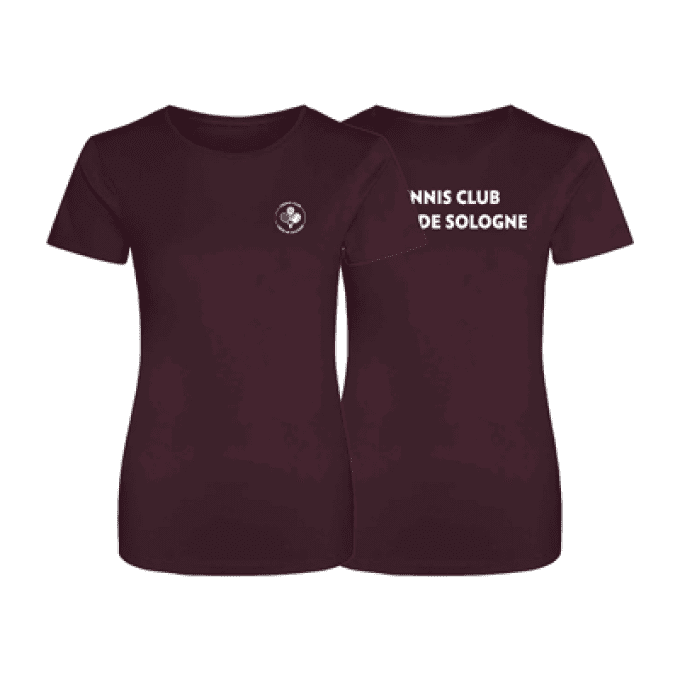 Tshirt technique FEMME - Burgundy